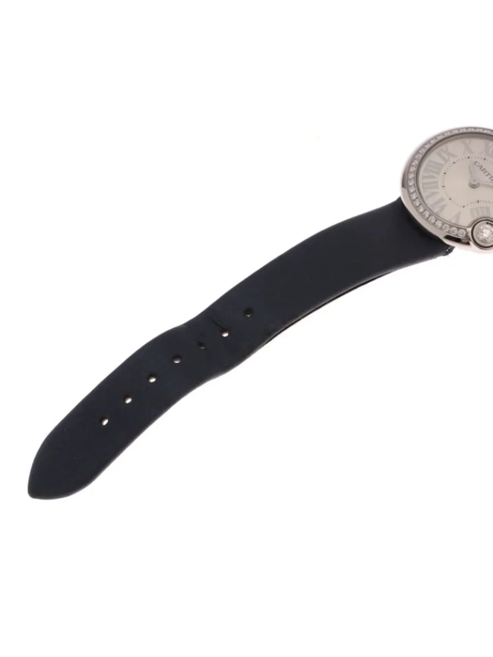 Cartier Ballon Blanc de Diamond Bezel 4 Silver Stainless Steel Quartz Watch